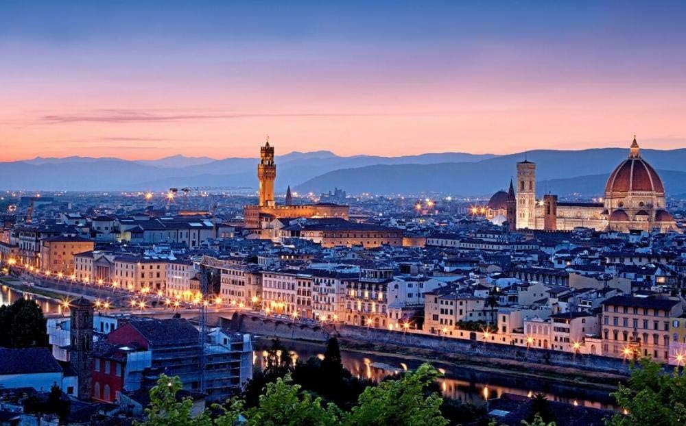 SJYYR Overlooking The Cityscape of Florence, Italy The Wooden Puzzle 1500 Pieces Adult Children's Educational Toys