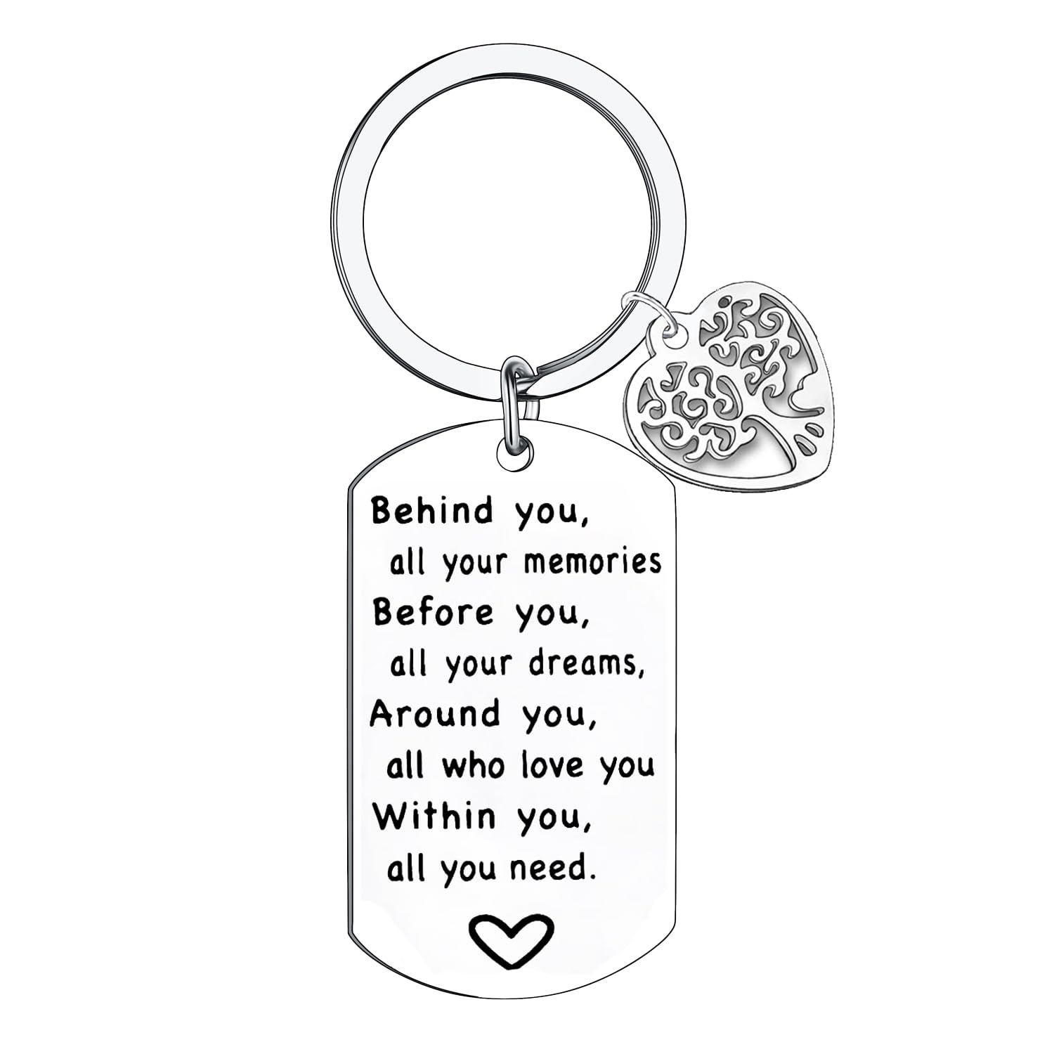 Waeceip Good Luck Gifts for Women New Job Keyring Inspirational Gifts for Women Friends Daughter Coworkers Sister Christmas Birthday Present Inspirational Jewelry New Chapter Gift