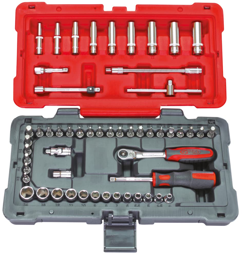 KS Tools Ultimate 922.0654 Socket Spanner Set 54-Piece 1/4 Inch