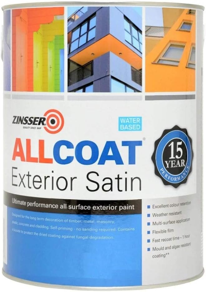 Zinsser Allcoat Exterior WB Satin 1 L Anthracite Grey RAL 7016