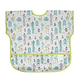 Bumkins Junior Bib / Short Sleeve Toddler Bib / Smock 1-3 Years, Waterproof, Washable, Stain and Odor Resistant -  Cactus