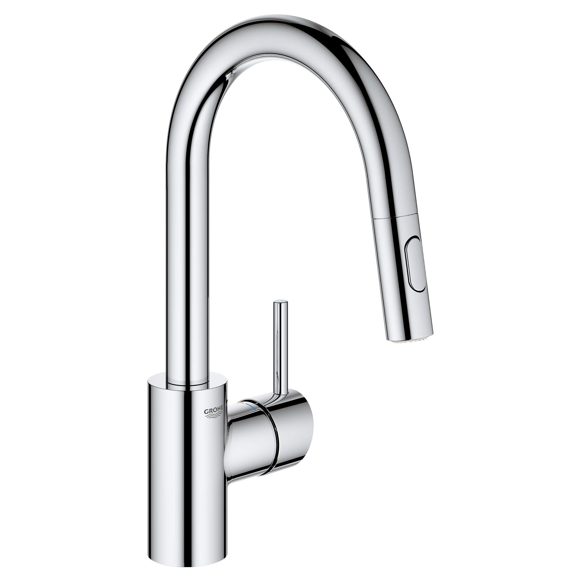 GROHE 31479001 Concetto Single-Handle Kitchen Faucet, Starlight Chrome