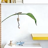 RoyoLam Red-Eyed Tree Frogs Wall Decal Nursery Animal Wall Sticker Removable Peel and Stick Waterproof Wall Art Decor Stickers for Kids Baby Classroom Living Room Playing Room Bedroom