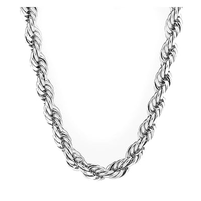 7mm Diamond 18k White Gold Chain Necklace for Men Bangladesh Ubuy