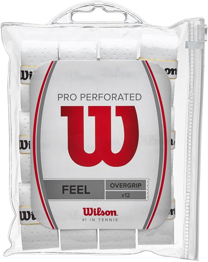 Wilson Pro Overgrip Perforated White 12 Pack WRZ4006WH