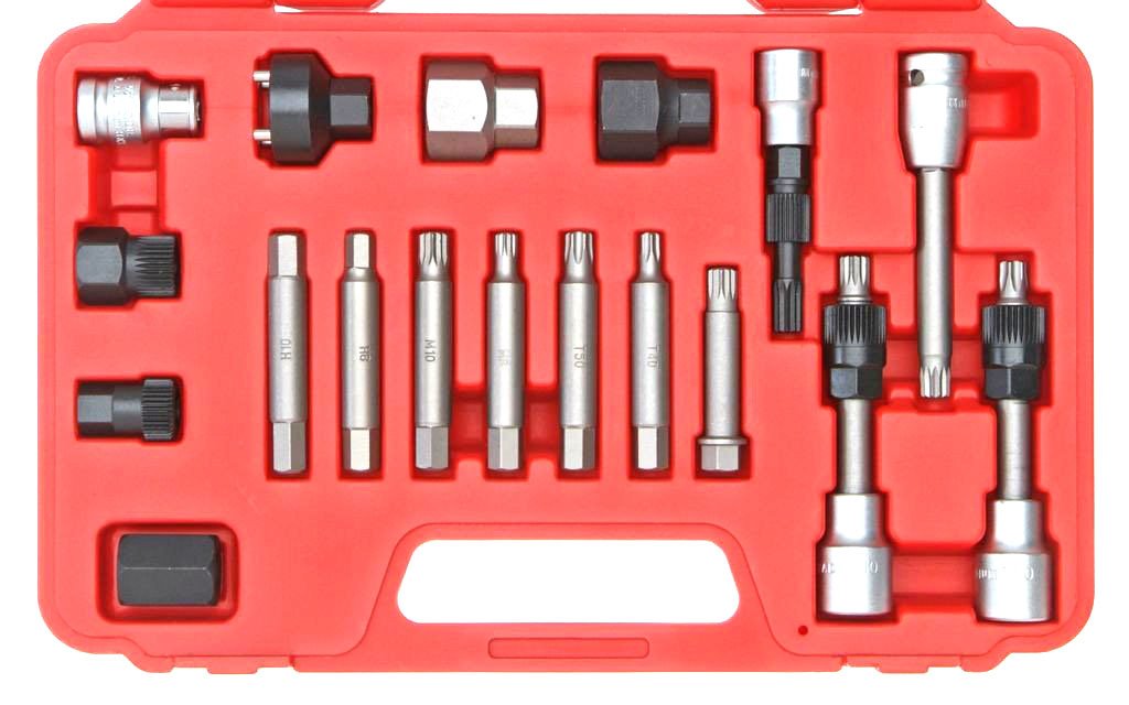 Pmd Products 18pc Alternator Pulley Service Tool Kit For Repair Of