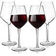 Dicunoy Set of 4 Unbreakable Stemmed Wine Glasses, 15oz Tritan Plastic Outdoor Wine Glasses, Hard Plastic Goblets Glassware, 