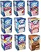 Pop Tarts Variety Pack FRUIT FLAVORED Sampler, Bundle of 9 Different Flavors. Flavors Include: Strawberry, Blueberry, Raspberry, Cherry, Wildberry; Apple; Confetti; Snickerdoodle, Strawberry Milkshake.1 Box of Each Flavor
