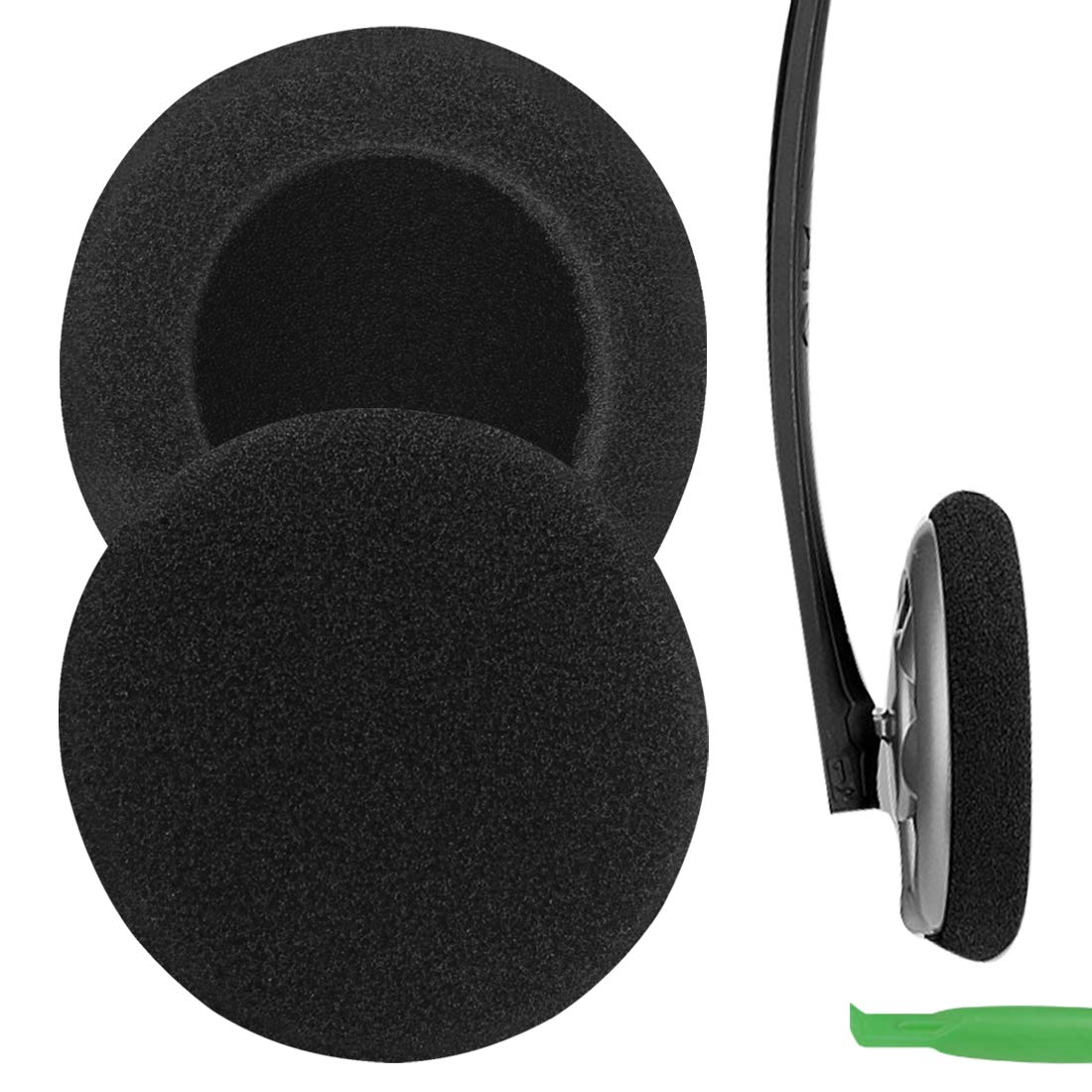 Geekria Comfort Foam Replacement Ear Pads for Sennheiser PX100, PX100-II, PMX100, PX80, MS80, MS100, HD50, HD50-TV, PC131 Headphones Ear Cushions (Black)