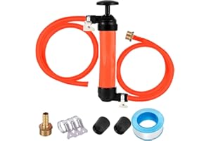 Antifreeze Siphon Hand Pump Kit Liquid Transfer with 2pcs 1M Pvc Hoses 3pcs Clamps Camper Boat Winterization Accessories Kit 