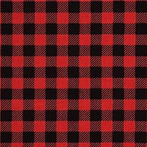Tela de cuadros rojo y negro Burly Beavers de Robert Kaufman: Amazon.es