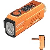 Wurkkos HD02 Mini Flashlight Rechargeable, Pocket LED Light-Orange | 1300 Lumens Bright EDC Flashlight, Adjustable Side Light, Spot &amp; Flood Beam,IPX6 Waterproof for Camping Hiking Repair