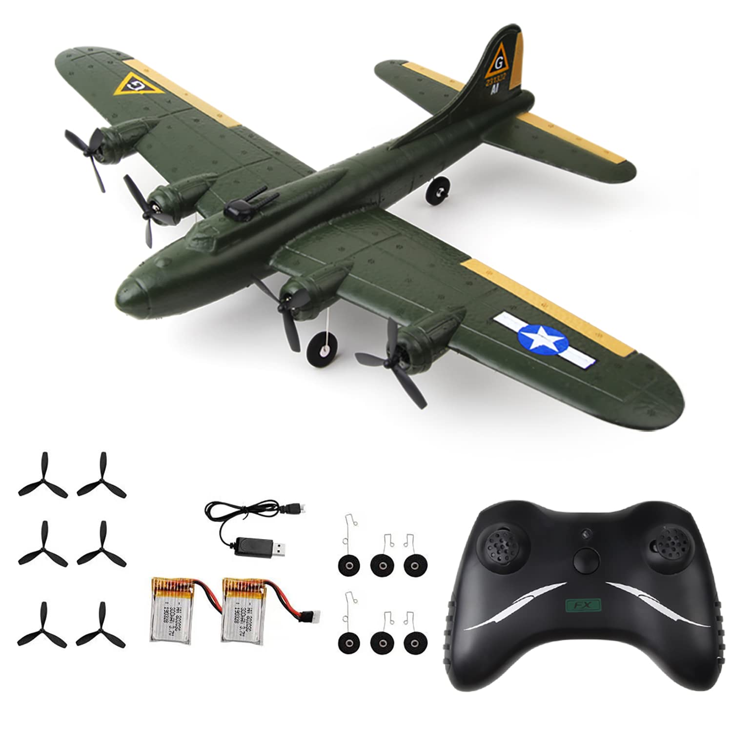 Photo 1 of **UNTESTED**
PLRB TOYS RC Plane Remote Control Airplane RTF 2.4GHz Radio Control B17 Lighting Aircraft for Beginner