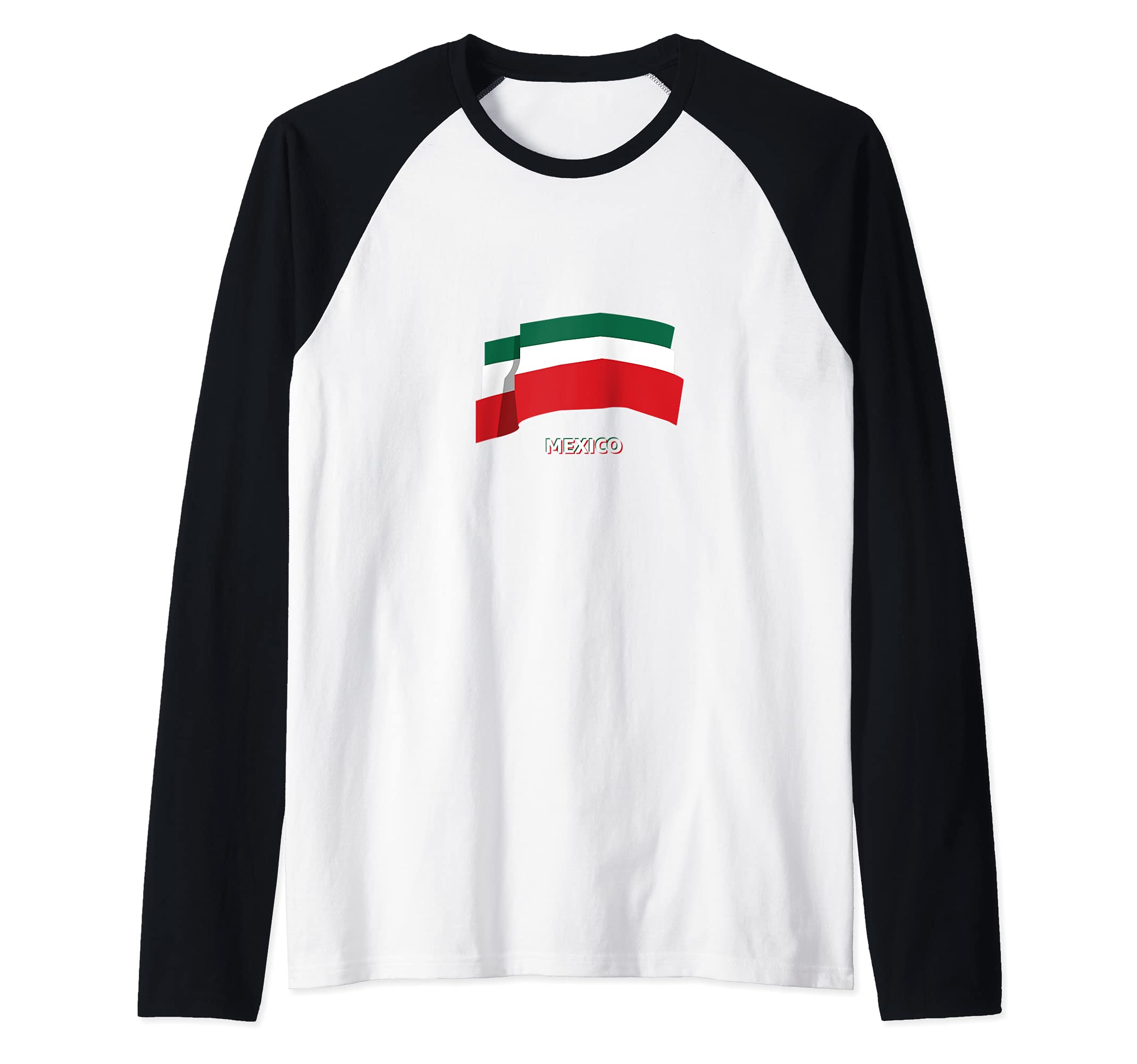 Flag Mexico Raglan Baseball Tee