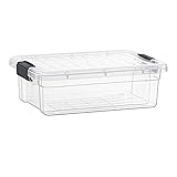 Superio Clear Storage Box with Lid, 16 Quart