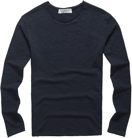 Amazon ミックスリミテッド ロンt 長袖tシャツ メンズ タイト スラブ 霜降り 無地 Uネック コットン カットソー Tシャツ カットソー 通販