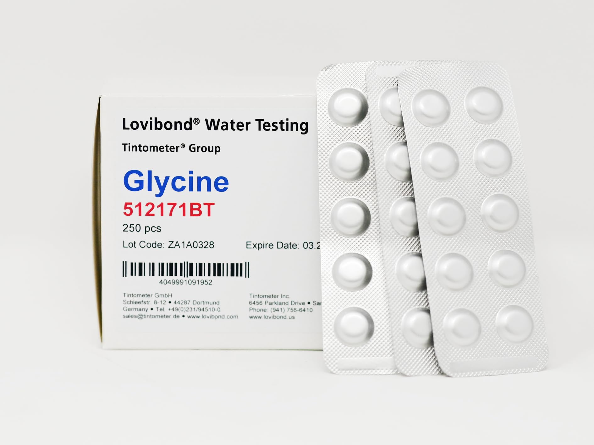 Lovibond - DPD Glycine Tablets | For Chlorine Separation & Accurate Water Testing | Ideal for Pools, Spas & Drinking Water | Compatible with Pool Water Testing Kits | Pack of 250