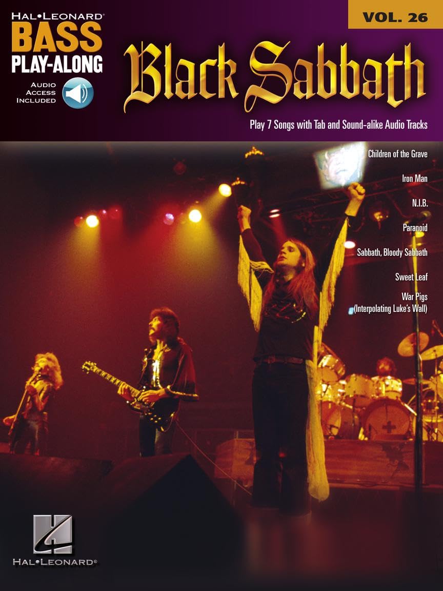 Bass Play Along Volume 26 Black Sabbath Bass Guitar Tab Book (Hal Leonard Bass Play-Along)
