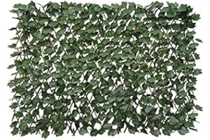 LANDGARDEN Expandable Fence Privacy Screen for Balcony Patio Outdoor,Decorative Faux Ivy Fencing Panel,Artificial Hedges (1,Ivy)…