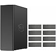 TERRAMASTER F8 SSD Plus NAS - 8Bay All SSD NAS Storage Core i3 8-Core 8-Thread CPU, 16GB DDR5 RAM, 10GbE Port, 8 Heat Sinks Included, Palm-Sized Network Attached Storage Peak Performance (Diskless)