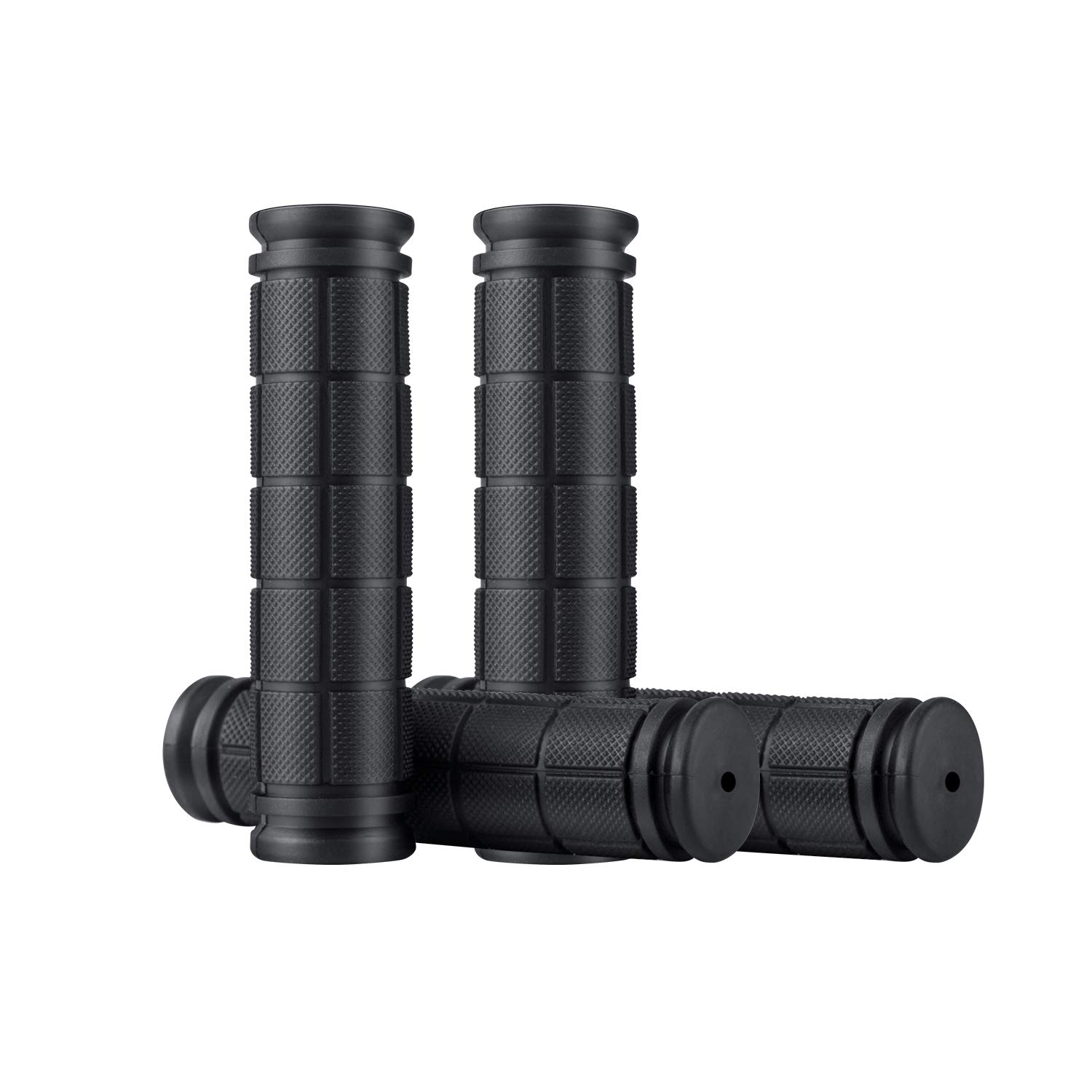 Bicycle Handlebar Grips, MSDADA Soft Rubber Bike Handles Grip for Kids Bike/Scooter/BMX/MTB/Push Bike/Mountain Bike/Tricycle/Road Bike/Wheel Chair/Cruiser/Foldable Bike/Universal Size(Black)