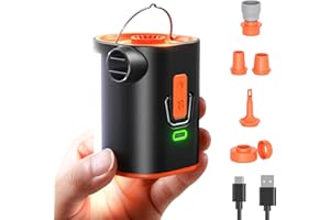 JOYROOM Air Pump for Inflatables, 3600 mAh Battery & Camping Light Portable Air Pump, 4.8kPa Ultra-Fast and Mini Electric Air Mattress Pump