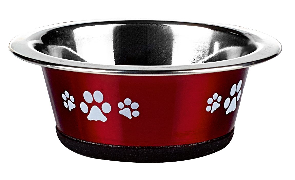 Classic Pet Products Classic Posh Paws Cat Dish, 240 ml, Red