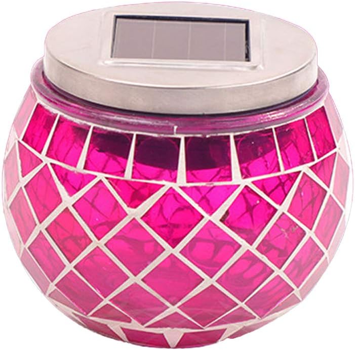 LEDMOMO Solar Powered Mosaic Glass Ball LED Garden Lights Outdoor Solar Table Lamps [Energy Class A+]