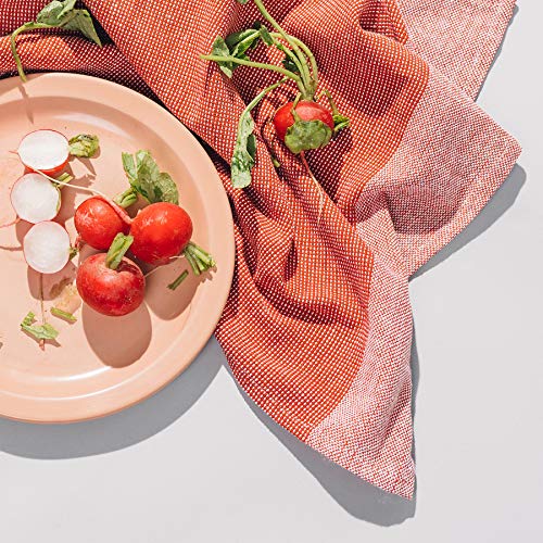 Caldo Kitchen Dish Towel, Set of 4, 100% Cotton, 28 in x 20 in (Dots)