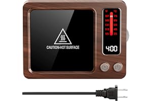 Gaiatop Coffee Mug Warmer, 36W Fast Heating, 5 Temp Settings, 0.5-9H Timer, for Water Milk Tea Cocoa, Smart Candle Warmer, Ideal Gifts for Family, Mom, Fits Most Cups - Wood