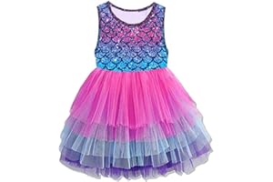 VIKITA Toddler Girls Dresses for Summer Short Sleeve Kid Clothes Party Tutu Dresses for Little Girls,2-8 years