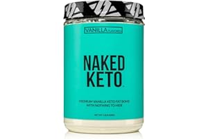 NAKED NUTRITION Naked Vanilla Keto - Premium Vanilla Keto Fat Bomb Powder - Nothing Artificial - Gluten-Free Keto Bomb Vanilla Mct Oil Powder with No Gmos - 1.3 Lb
