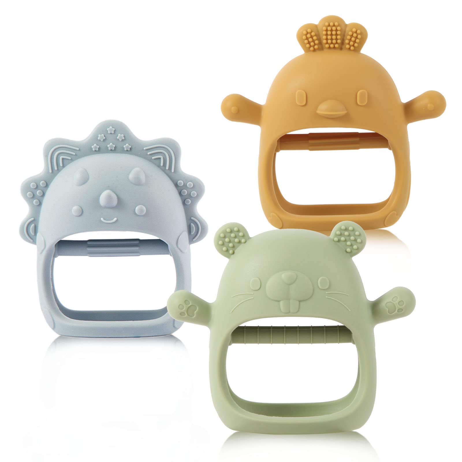 Teething Toys for Baby, Baby Teether, Teethers for Babies 3-6 Months, Baby Teething Glove for Sucking Needs, Teething Mitten Easy-to-Grasp with Soft Texture for Sensory Exploration