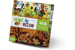 Crocodile Creek Above + Below 48-Piece Jigsaw Floor Puzzle - Fun Floor Puzzles for Kids Ages 4-8 - Backyard Discovery - 27 x 20 inches Finished