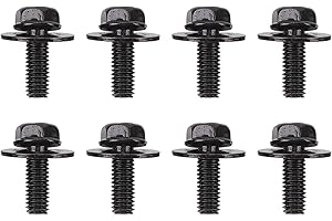 12mm Top Front Skid Plate Bolts Metal Impact Skid Plate Bolts Replacement for Tacoma 8PCS Ensures Secure Installation Protect