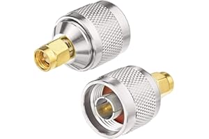 Superbat N Type to SMA Adapter,SMA Male to N Male RF Coaxial Cable Connector (2-Pack) for Signal Booster Repeater WiFi Antenn