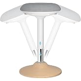 ERGO COLLECT Adult Wobble Stool,Standing Desk Chair for Office,Lightwood | 19.7"-27.5" Height Adjustable Anti-Fatigue Wobble Chair, Upgraded Non-Slip Flat Base&amp;15&deg; All-Round Swinging, Widened Cushion