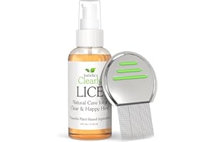 Isabella's Clearly LICE, Blend of Natural and Essential Oils | Non Toxic Scalp Oil for Lice and Nits with Metal Nit Comb (Included) | Neem, Rosemary, Cedarwood | for Adults and Kids | Made in USA