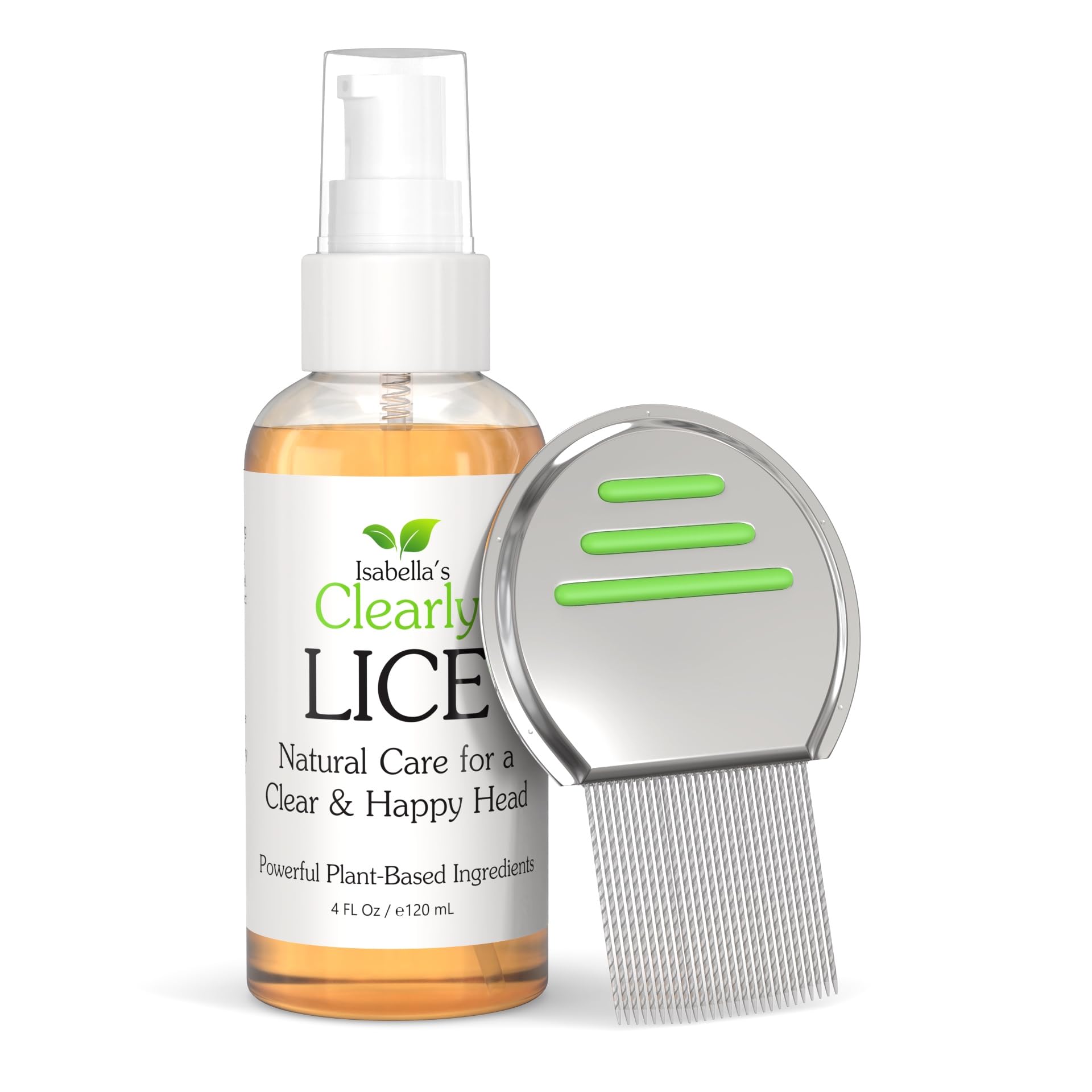 Isabella's Clearly LICE Essential Oil Blend for Hair and Scalp | Natural Care for a Clear and Happy Head with Rosemary, Tea Tree, Cedarwood | No Toxins or Chemicals | Metal Nit Comb Included (120 ml)