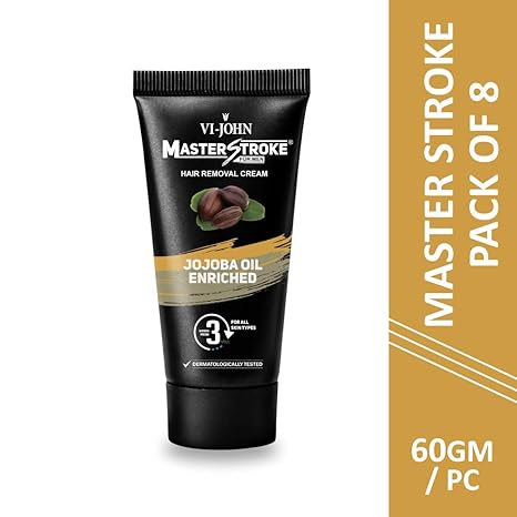 Vi John Master Stroke Jojoba Oil Men Hair Removal Cream 60gm Pack