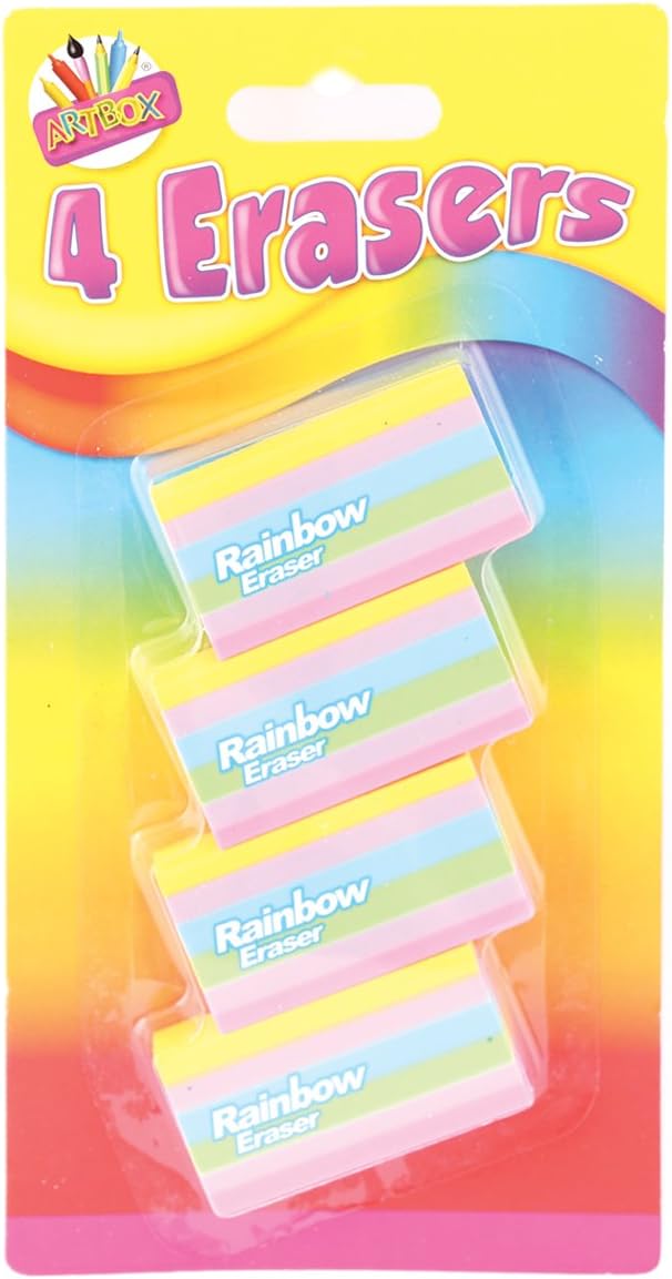 THE ART BOXArtbox Rainbow Eraser (Pack of 4), 6339