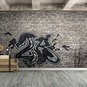 Wall Mural Street Art Graffiti Removable Wallpaper Wall Sticker for Bedroom Living Room - 66x96 inches
