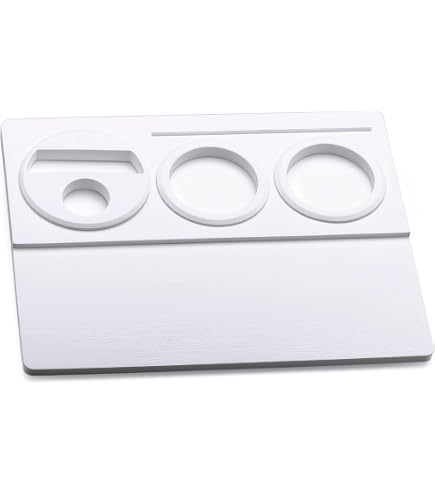 Livellatore Per Caffè Normcore 53,3 Mm - Distributore Con Base A Lama A V Per Portafiltro Breville 54 Mm - Bianco - 2