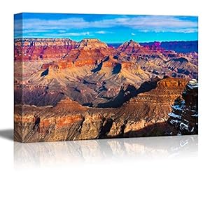 Canvas Prints Wall Art - The Beautiful Landscape of Grand Canyon National Park, Arizona - 12x18,