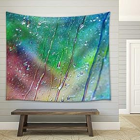 Water Drop on Glass - Fabric Wall Tapestry Home Decor - 51x60 inches