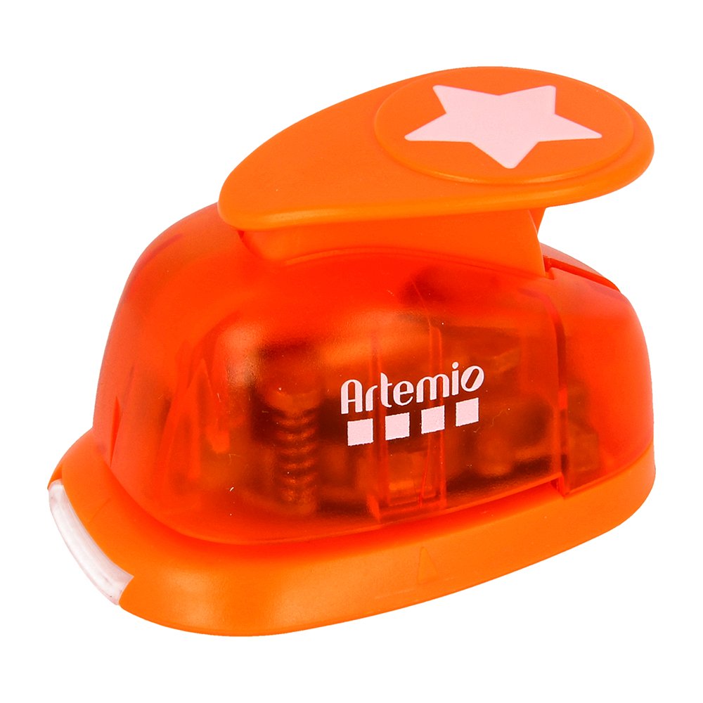 Artemio 2.5 cm Big Star Number 2 Lever Punch, Orange