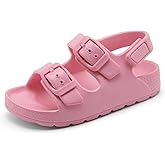 INMINPIN Toddler Boys Girls Buckle Sandals Comfort Open Toe Sandal with Adjustable Back Strap