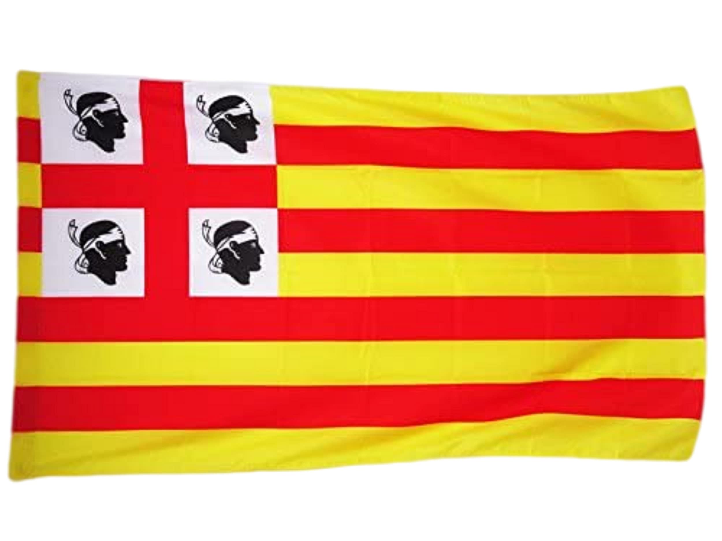 AZ FLAG - Sardinia Aragon Flag - 2x3 Ft - Sardinian Banner with Sleeve - 100% Polyester - Fade Resistant - Vivid Colors - 2' x 3' Feet - 90x60 Cm