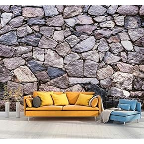 Wall Mural Rock Wall Background Removable Wallpaper Wall Sticker for Bedroom Living Room - 66x96 inches