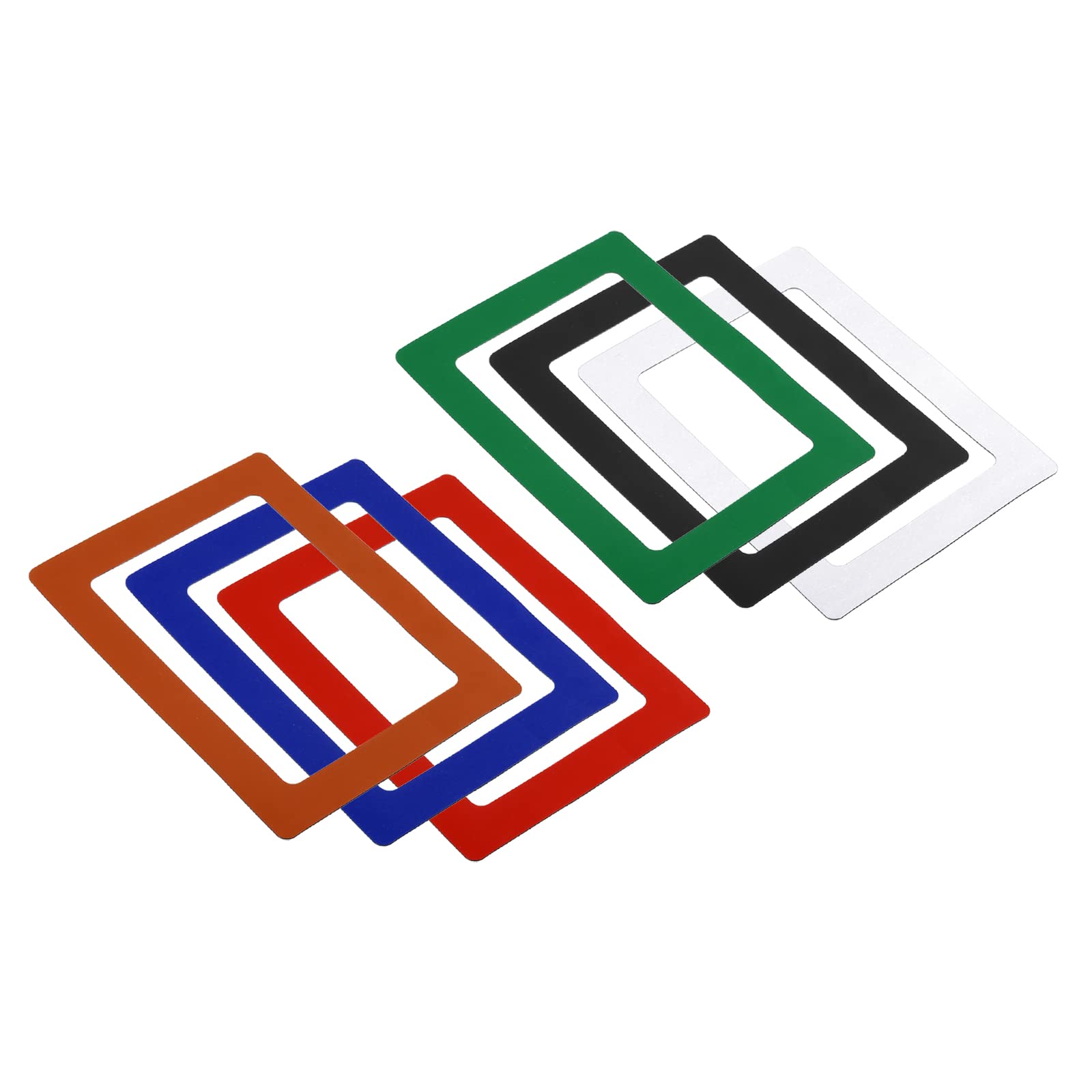 PATIKIL Magnetic Picture Frame, 6 Pack Magnetic Photo Frame Picture Holder Holds 5x7 Inch Photos for Refrigerator Metal Home Office, PVC Multicolor